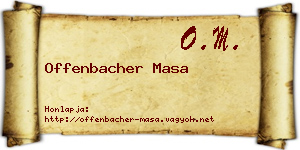 Offenbacher Masa névjegykártya
