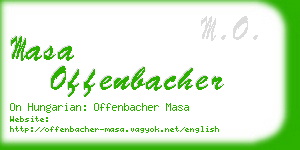 masa offenbacher business card